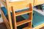 Massivholz Etagenbett für Kinder und Jugendliche | Matratzenmaß: 120 x 200 cm | Natur Lackiert | umbaubar in 2 Einzelbetten | Premium-Qualität | inkl. Rollroste Abbildung