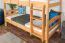 Stockbett 90 x 190 cm | Massivholz: Buche | Natur Lackiert | umbaubar in zwei Einzelbetten | Premium-Qualität | inkl. Rollroste Abbildung