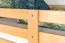 Breites Hochbett 160 x 190 cm | Massivholz: Buche | Natur Lackiert | umbaubar in Einzelbett | Premium-Qualität | inkl. Rollrost Abbildung