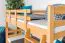 Stockbett 90 x 190 cm | Massivholz: Buche | Natur Lackiert | umbaubar in zwei Einzelbetten | Premium-Qualität | inkl. Rollroste Abbildung