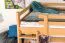 Hochbett 90 x 190 cm | Massivholz: Buche | Natur Lackiert | umbaubar in Einzelbett | Premium-Qualität | inkl. Rollrost Abbildung