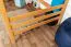 Hochbett 140 x 200 cm | Massivholz: Buche | Natur Lackiert | umbaubar in Einzelbett | Premium-Qualität | inkl. Rollrost Abbildung