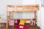 Massivholz Hochbett für Kinder | Matratzenmaß: 90 x 200 cm | Natur Lackiert | umbaubar in Einzelbett | Premium-Qualität | inkl. Rollrost Abbildung