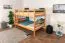 Massivholz Etagenbett für Kinder und Jugendliche | Matratzenmaß: 120 x 200 cm | Natur Lackiert | umbaubar in 2 Einzelbetten | Premium-Qualität | inkl. Rollroste Abbildung