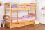 Funktions-Etagenbett 90 x 200 cm mit 2 Schubladen als Stauraum | Massivholz: Buche | Natur Lackiert | umbaubar in zwei Einzelbetten | Premium-Qualität | inkl. Rollroste Abbildung