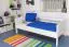 Kinderbett 90 x 190 cm | Massivholz: Buche | Weiß Lackiert Abbildung