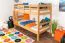 Stockbett 90 x 200 cm | Massivholz: Buche | Natur Lackiert | umbaubar in zwei Einzelbetten | Premium-Qualität | inkl. Rollroste Abbildung