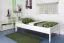 Kinderbett 90 x 190 cm | Massivholz: Buche | Weiß Lackiert Abbildung