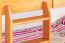 Funktions-Etagenbett 90 x 200 cm mit 2 Schubladen als Stauraum | Massivholz: Buche | Natur Lackiert | umbaubar in zwei Einzelbetten | Premium-Qualität | inkl. Rollroste Abbildung