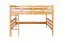 Hochbett 140 x 200 cm | Massivholz: Buche | Natur Lackiert | umbaubar in Einzelbett | Premium-Qualität | inkl. Rollrost Abbildung