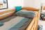 Hochbett 90 x 190 cm | Massivholz: Buche | Natur Lackiert | umbaubar in Einzelbett | Premium-Qualität | inkl. Rollrost Abbildung