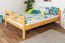 Hochbett 140 x 200 cm | Massivholz: Buche | Natur Lackiert | umbaubar in Einzelbett | Premium-Qualität | inkl. Rollrost Abbildung