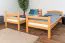 Stockbett 90 x 190 cm | Massivholz: Buche | Natur Lackiert | umbaubar in zwei Einzelbetten | Premium-Qualität | inkl. Rollroste Abbildung
