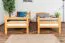 Stockbett 90 x 190 cm | Massivholz: Buche | Natur Lackiert | umbaubar in zwei Einzelbetten | Premium-Qualität | inkl. Rollroste Abbildung