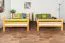 Stockbett 140 x 200 cm | Massivholz: Buche | Natur Lackiert | umbaubar in zwei Einzelbetten | Premium-Qualität | inkl. Rollroste Abbildung