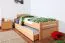 Bettrahmen für Kinder / Kinderbett 90 x 200 cm | Massivholz: Buche | Natur Lackiert | inkl. 2. Liegeplatz 90 x 190 cm ausziehbar und 2 Rollrost | besonders hohe Qualität Abbildung