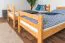 Stockbett 90 x 190 cm | Massivholz: Buche | Natur Lackiert | umbaubar in zwei Einzelbetten | Premium-Qualität | inkl. Rollroste Abbildung