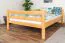 Hochbett 140 x 200 cm | Massivholz: Buche | Natur Lackiert | umbaubar in Einzelbett | Premium-Qualität | inkl. Rollrost Abbildung