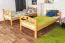 Stockbett 90 x 190 cm | Massivholz: Buche | Natur Lackiert | umbaubar in zwei Einzelbetten | Premium-Qualität | inkl. Rollroste Abbildung