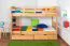 Funktions-Etagenbett 90 x 200 cm mit 2 Schubladen als Stauraum | Massivholz: Buche | Natur Lackiert | umbaubar in zwei Einzelbetten | Premium-Qualität | inkl. Rollroste Abbildung