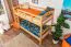 Etagenbett 90 x 190 cm | Massivholz: Buche | Natur Lackiert | umbaubar in zwei Einzelbetten | Premium-Qualität | inkl. Rollroste Abbildung