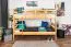 Stockbett 90 x 190 cm | Massivholz: Buche | Natur Lackiert | umbaubar in zwei Einzelbetten | Premium-Qualität | inkl. Rollroste Abbildung