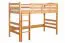 Massivholz Hochbett für Kinder | Matratzenmaß: 90 x 200 cm | Natur Lackiert | umbaubar in Einzelbett | Premium-Qualität | inkl. Rollrost Abbildung