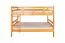 Massivholz Stockbett für Kinder und Jugendliche | Matratzenmaß: 120 x 200 cm | Natur Lackiert | umbaubar in 2 Einzelbetten | Premium-Qualität | inkl. Rollroste Abbildung