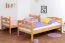 Funktions-Etagenbett 90 x 200 cm mit 2 Schubladen als Stauraum | Massivholz: Buche | Natur Lackiert | umbaubar in zwei Einzelbetten | Premium-Qualität | inkl. Rollroste Abbildung