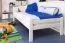 Kinderbett 90 x 200 cm | Massivholz: Buche | Weiß Lackiert Abbildung