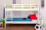 Massivholz Etagenbett für Kinder und Jugendliche | Matratzenmaß: 90 x 200 cm | Weiß Lackiert | umbaubar in 2 Einzelbetten | Premium-Qualität | inkl. Rollroste Abbildung