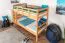Doppelstockbett 90 x 200 cm | Massivholz: Buche | Natur Lackiert | umbaubar in zwei Einzelbetten | Premium-Qualität | inkl. Rollroste Abbildung