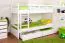 Massivholz Etagenbett inkl. Stauraum für Kinder und Jugendliche | inkl. 2 Schubladen | Matratzenmaß: 90 x 200 cm | Weiß Lackiert | umbaubar in 2 Einzelbetten | Premium-Qualität | inkl. Rollroste Abbildung