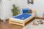 Kinderbett 120 x 200 cm | Massivholz: Kiefer | Natur Lackiert | inkl. Rollrost Abbildung
