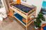 Etagenbett 90 x 190 cm | Massivholz: Buche | Natur Lackiert | umbaubar in zwei Einzelbetten | Premium-Qualität | inkl. Rollroste Abbildung