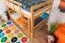 Etagenbett 120 x 190 cm | Massivholz: Buche | Natur Lackiert | umbaubar in zwei Einzelbetten | Premium-Qualität | inkl. Rollroste Abbildung