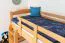 Stockbett 90 x 200 cm | Massivholz: Buche | Natur Lackiert | umbaubar in zwei Einzelbetten | Premium-Qualität | inkl. Rollroste Abbildung