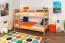 Massivholz Stockbett für Kinder und Jugendliche | Matratzenmaß: 120 x 200 cm | Natur Lackiert | umbaubar in 2 Einzelbetten | Premium-Qualität | inkl. Rollroste Abbildung