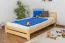 Kinderbett 120 x 200 cm | Massivholz: Kiefer | Natur Lackiert | inkl. Rollrost Abbildung