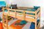 Massivholz Stockbett für Kinder und Jugendliche | inkl. 2 Schubladen | Matratzenmaß: 90 x 200 cm | Natur Lackiert | umbaubar in 2 Einzelbetten | Premium-Qualität | inkl. Rollroste Abbildung