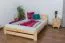 Kinderbett 140 x 200 cm | Massivholz: Kiefer | Natur Lackiert | inkl. Rollrost Abbildung