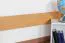 Massivholz Hochbett für Kinder | Matratzenmaß: 90 x 200 cm | Natur Lackiert | umbaubar in Einzelbett | Premium-Qualität | inkl. Rollrost Abbildung