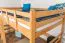 Hochbett 140 x 200 cm | Massivholz: Buche | Natur Lackiert | umbaubar in Einzelbett | Premium-Qualität | inkl. Rollrost Abbildung