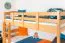 Stockbett 90 x 200 cm | Massivholz: Buche | Natur Lackiert | umbaubar in zwei Einzelbetten | Premium-Qualität | inkl. Rollroste Abbildung