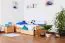 Kinderzimmer-Bett 90 x 200 cm | inkl. Stauraum / 2 Schubladen | Massivholz: Buche | Natur Lackiert | inkl. Lattenrost Abbildung