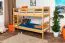 Jugendetagenbett 90 x 190 cm | Massivholz: Buche | Natur Lackiert | umbaubar in 2 Einzelbetten | Premium-Qualität | inkl. Rollroste Abbildung