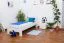 Bettrahmen für Kinder / Kinderbett 90 x 190 cm | Massivholz: Buche | Weiß Lackiert | besonders hohe Qualität Abbildung