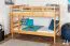 Jugendetagenbett 90 x 200 cm | Massivholz: Buche | Natur Lackiert | umbaubar in 2 Einzelbetten | Premium-Qualität | inkl. Rollroste Abbildung