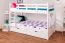 Kinderstockbett inkl. Stauraum (2 Schubladen) | 90 x 200 cm | Massivholz: Buche | Weiß Lackiert | umbaubar in 2 Einzelbetten | Premium-Qualität | inkl. Rollroste Abbildung