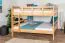 Stockbett für Kinder 160 x 200 cm | Massivholz: Buche | Natur Lackiert | umbaubar in 2 Einzelbetten | inkl. Rollroste Abbildung